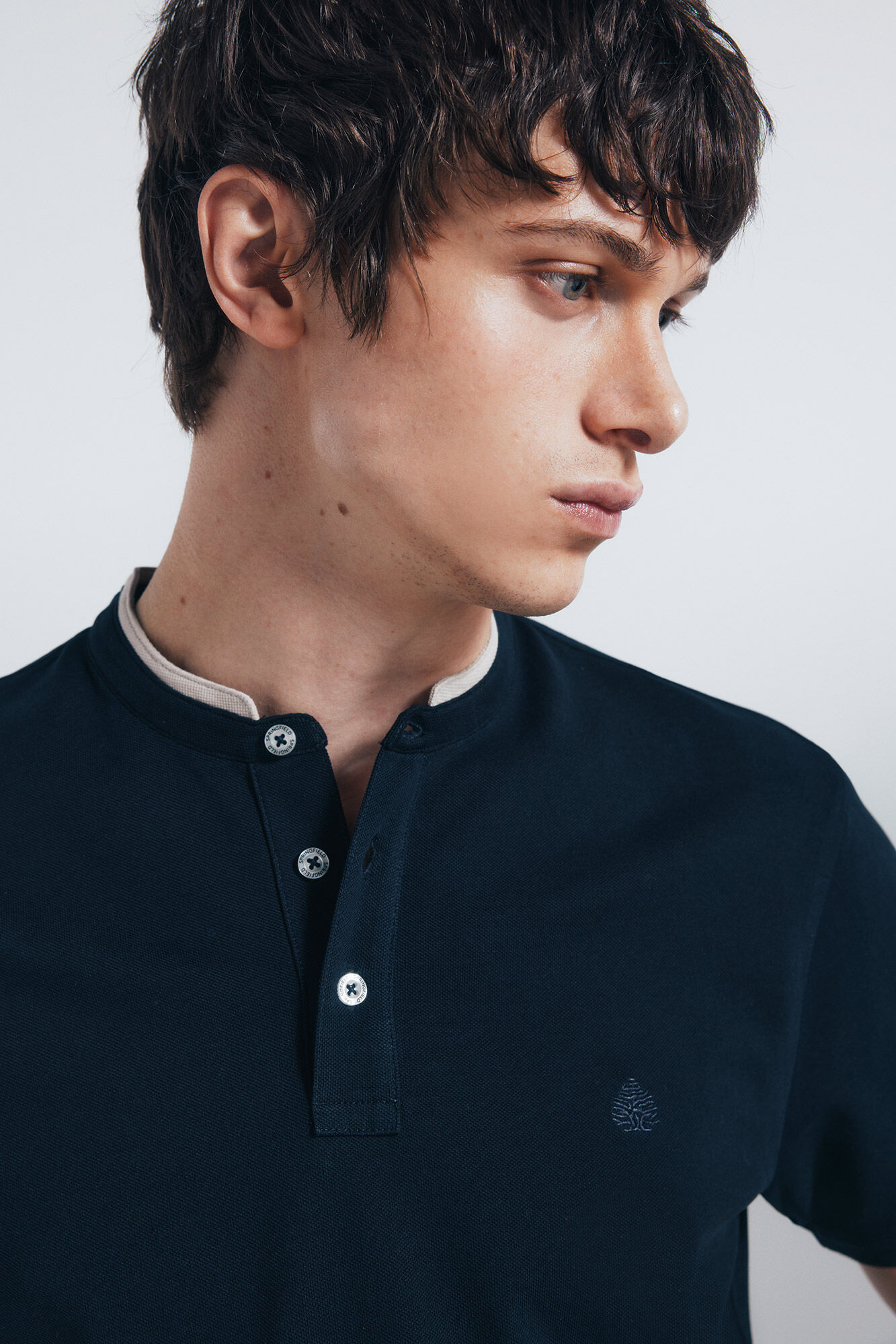 Springfield Polo piqu&eacute; cuello mao slim fit