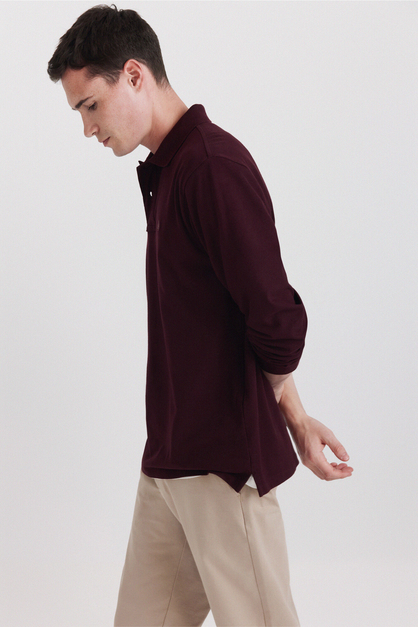 Springfield Polo de piqu&eacute; de manga larga regular fit