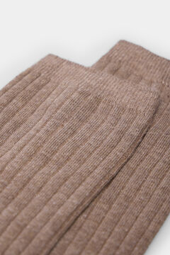 Springfield Calcetín rib algodón neps beige