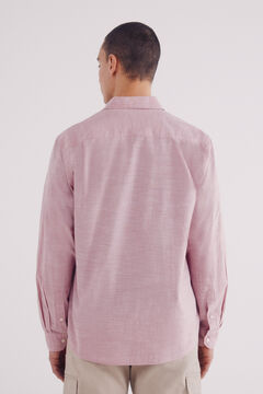 Springfield Camisa algodón slub lisa naranja