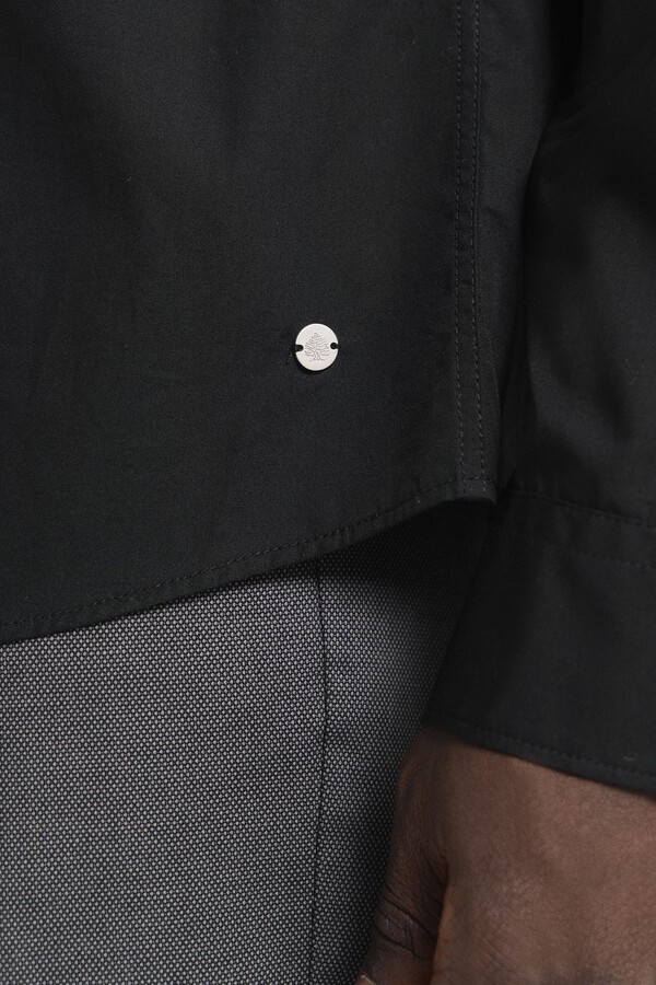 Springfield Camisa vestir popelín negro