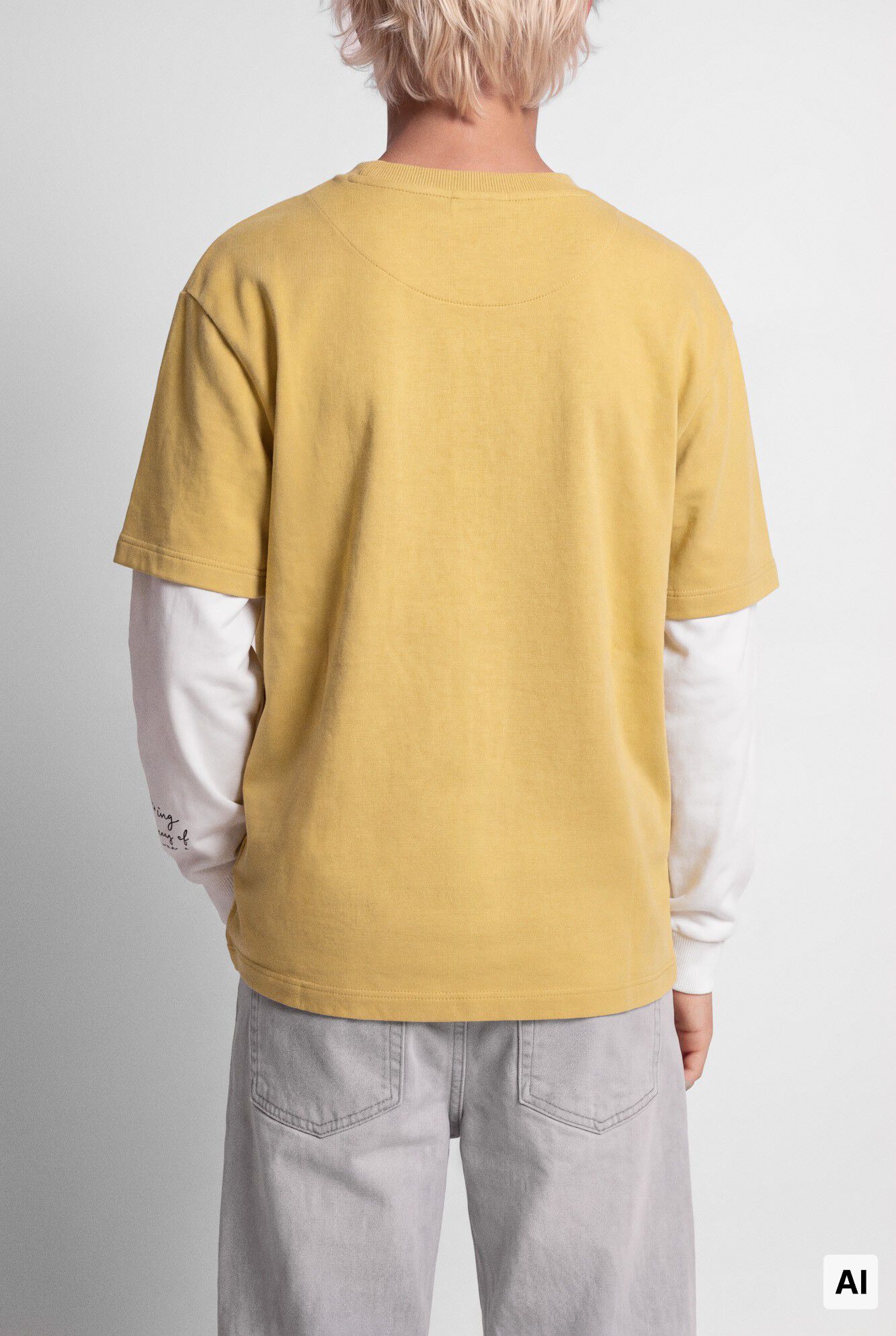 Springfield Kids Sudadera de doble manga para ni&ntilde;o amarillo