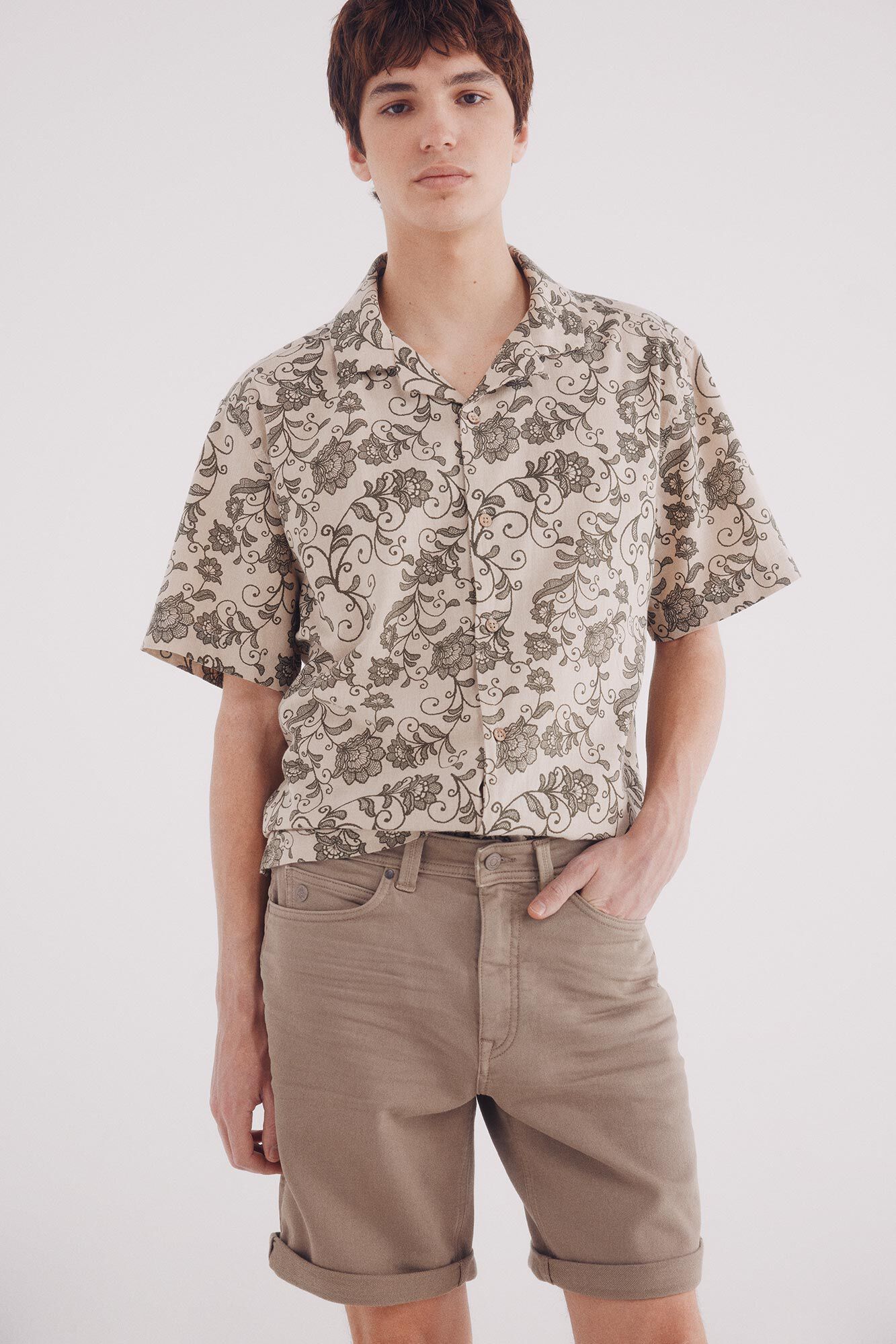 Springfield Bernuda en knit color lavada caf&eacute;