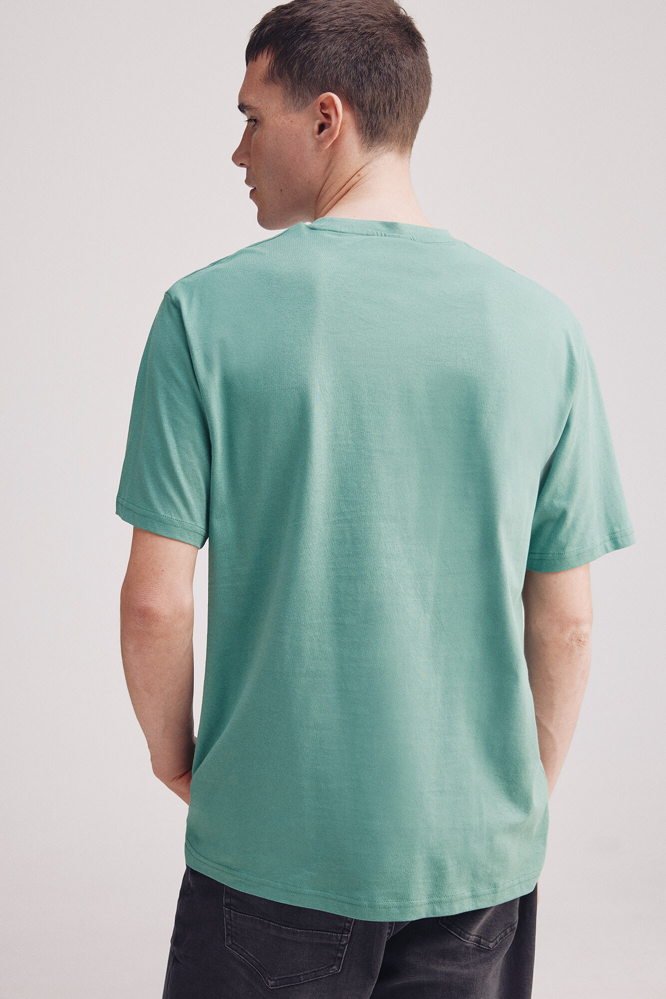 Springfield Playera b&aacute;sica cuello redondo verde