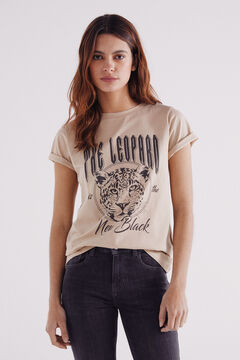 Springfield Playera gráfica beige