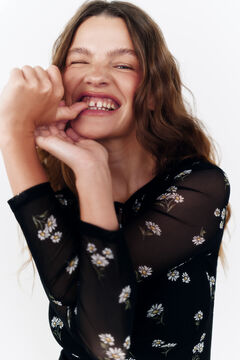 Springfield Vestido "Zarzo"  negro