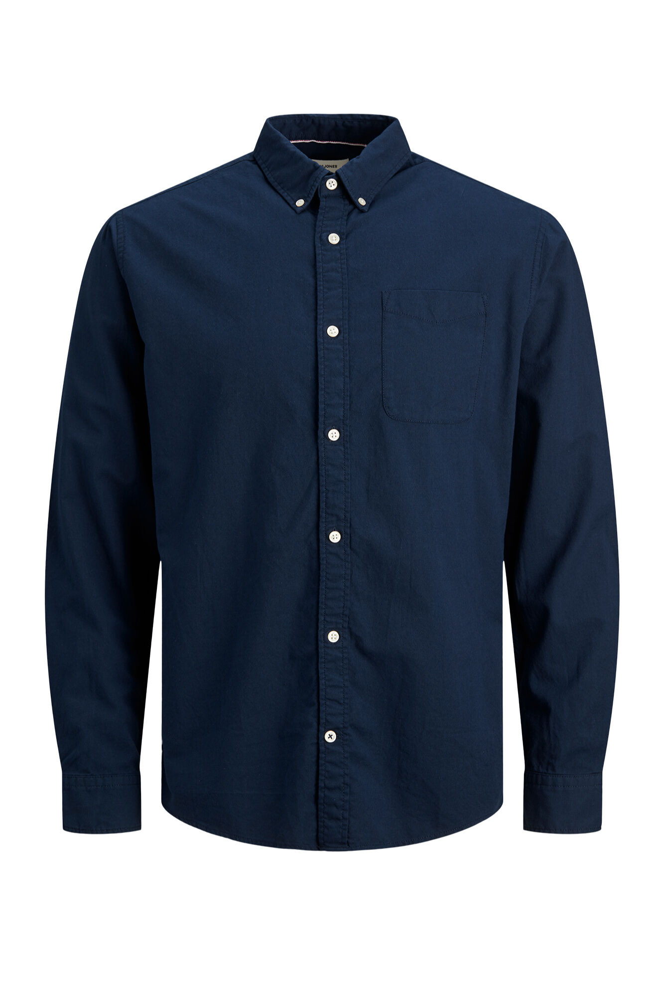 Jack & Jones Camisa oxford de algod&oacute;n marino