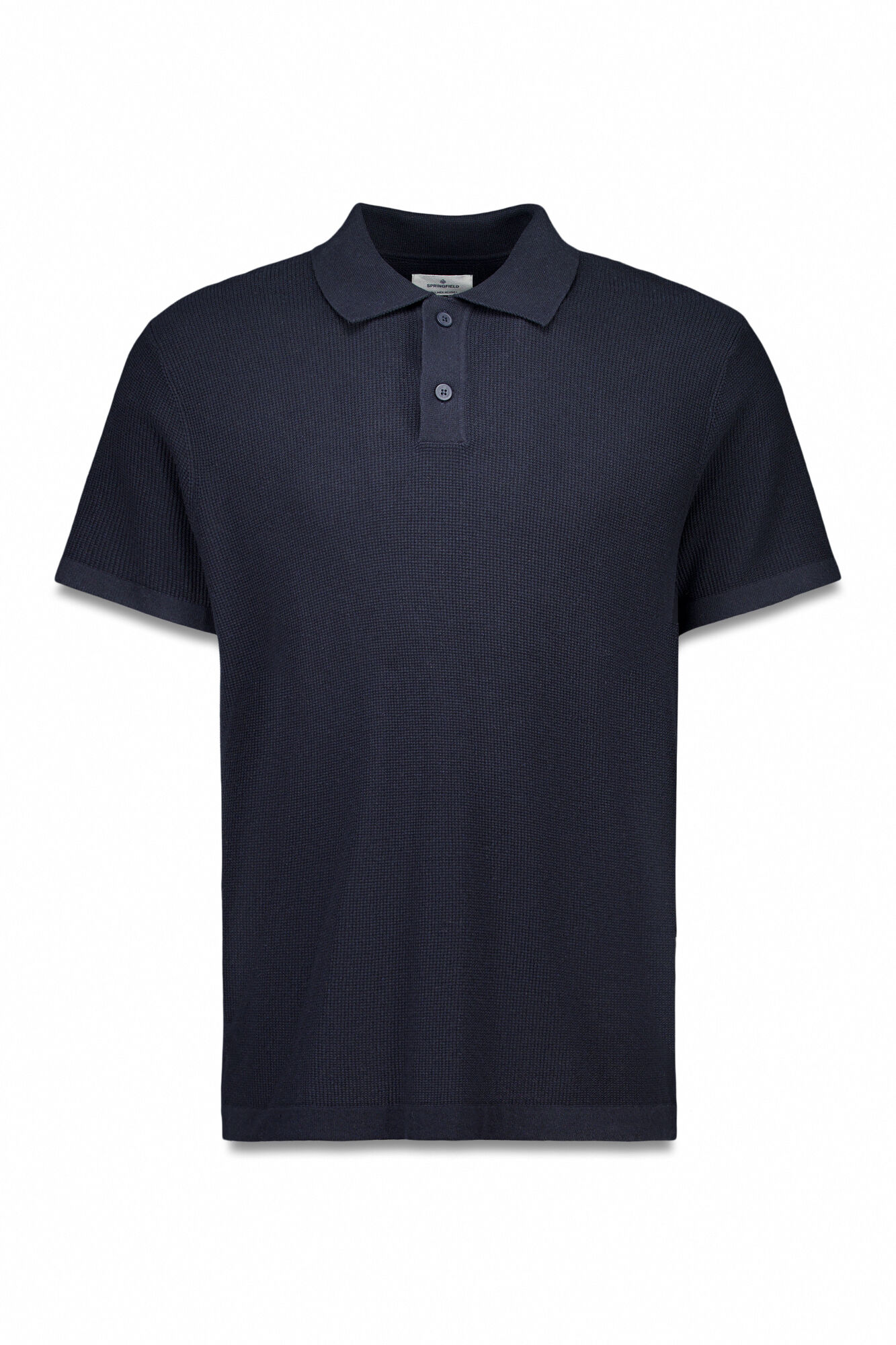 Springfield Jersey manga corta estructura cuello polo marino
