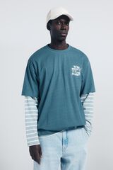 Springfield Camiseta you can pedal azul