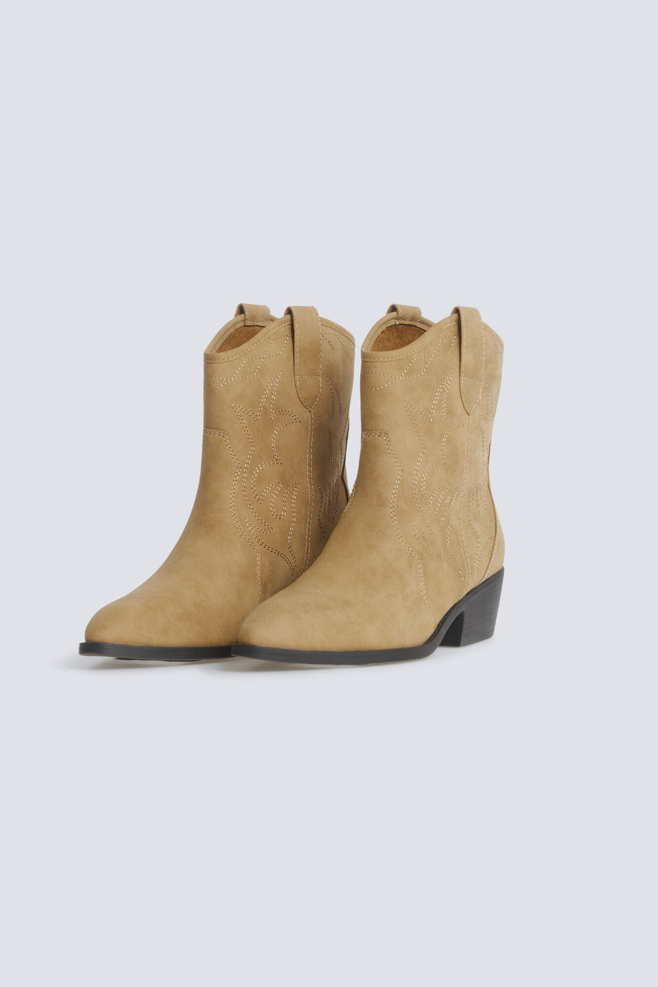 Springfield Botas cowboy de efecto ante beige