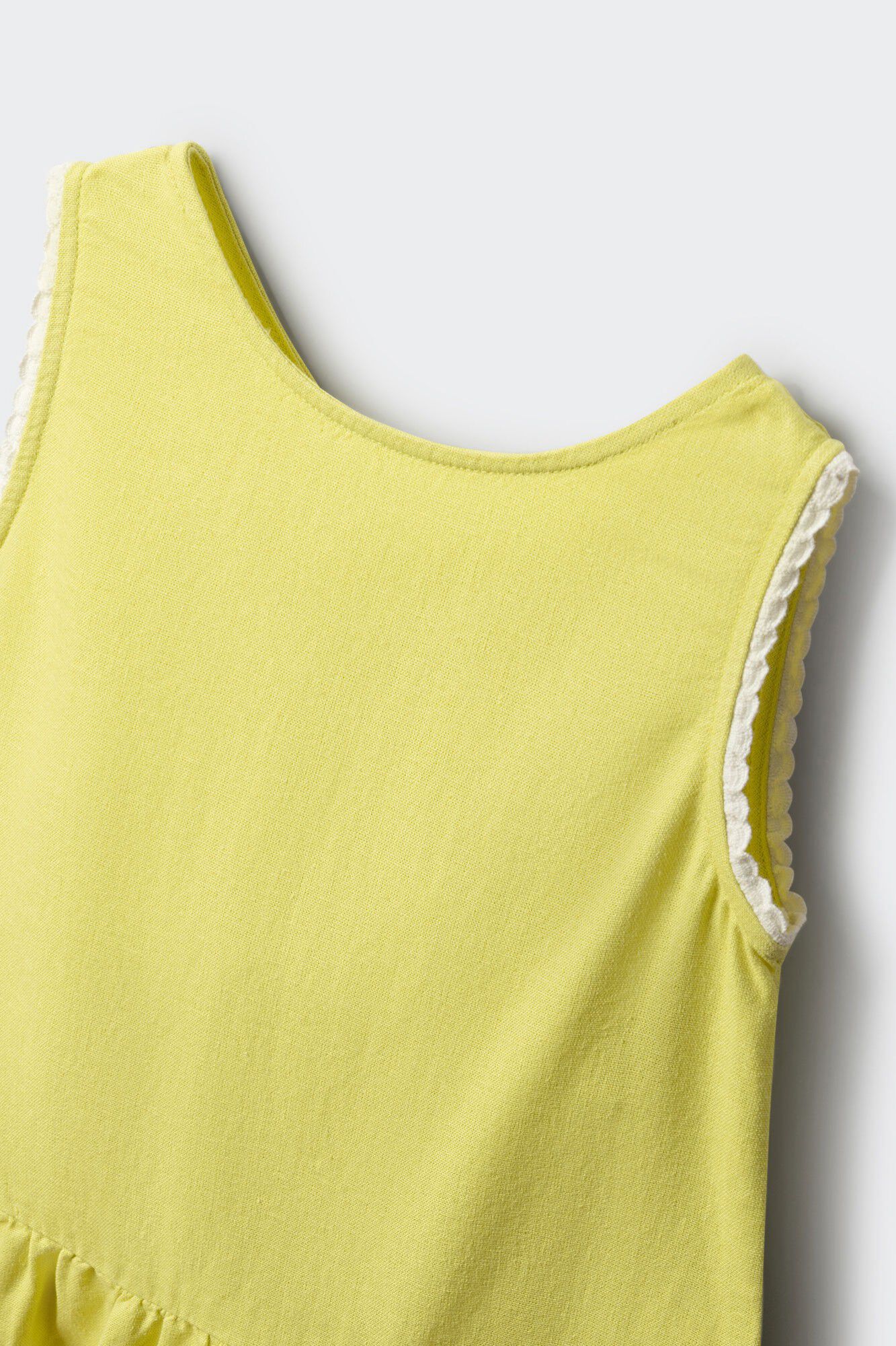 Springfield Kids Top de lino con lazos para ni&ntilde;a amarillo