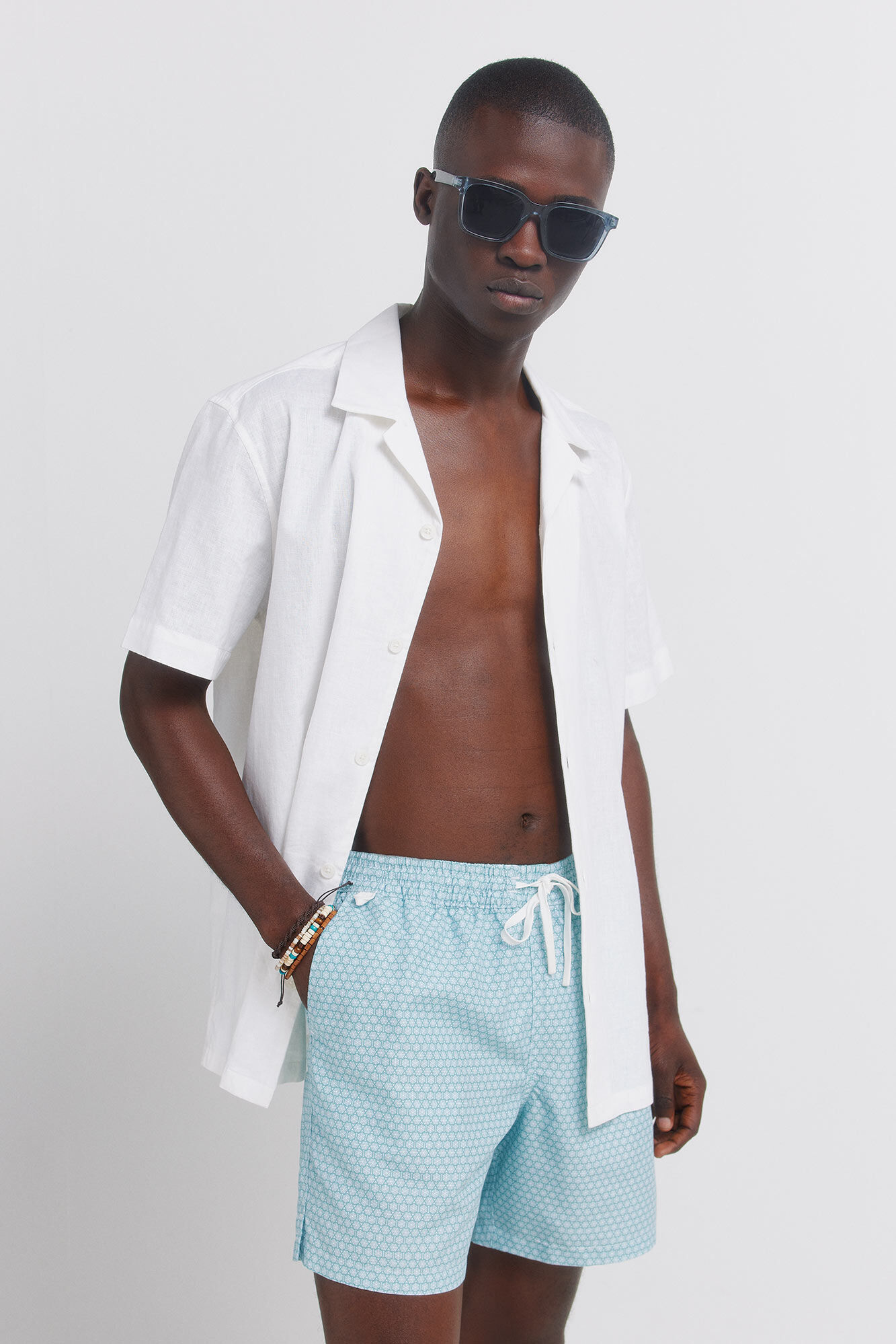 Springfield Traje de ba&ntilde;o estampado geom&eacute;trico azul