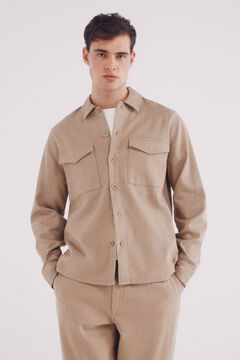 Springfield Sobrecamisa rústica beige