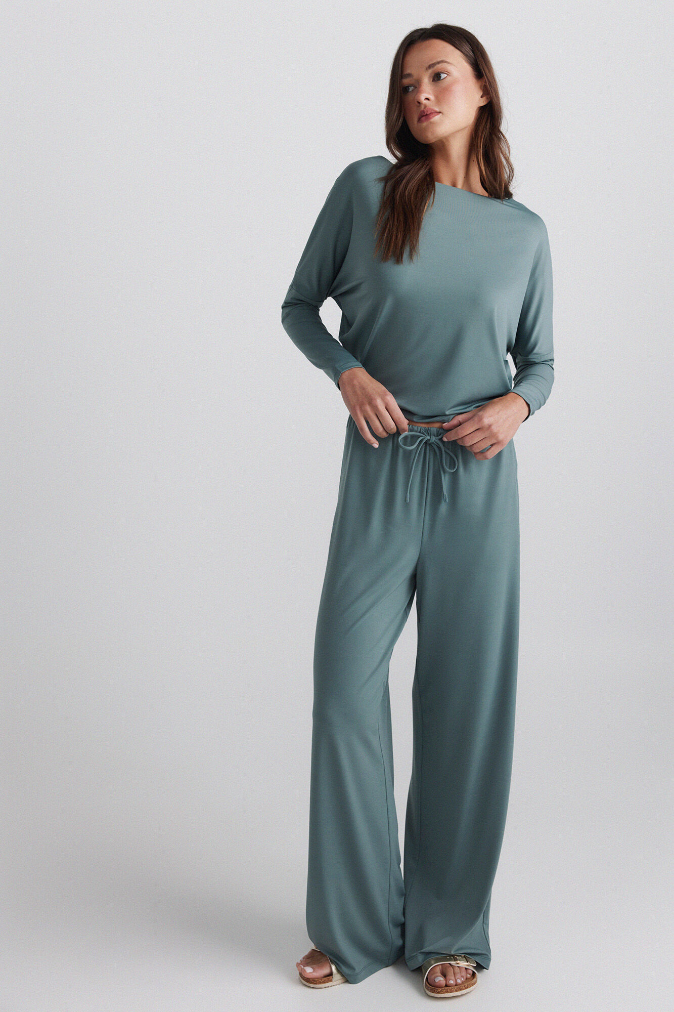 Springfield Pantal&oacute;n fluido de viscosa