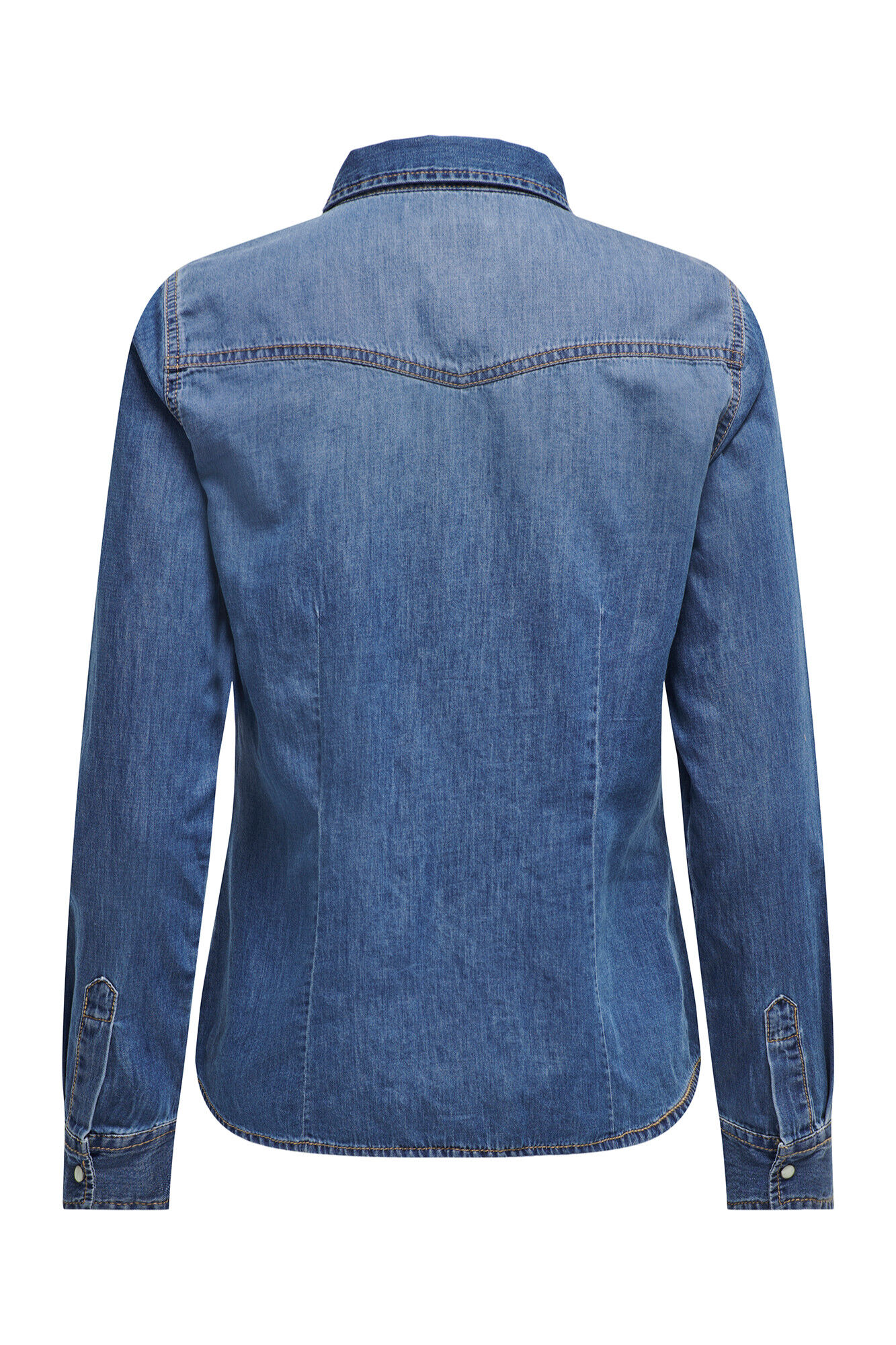 Only Camisa denim de manga larga azulado