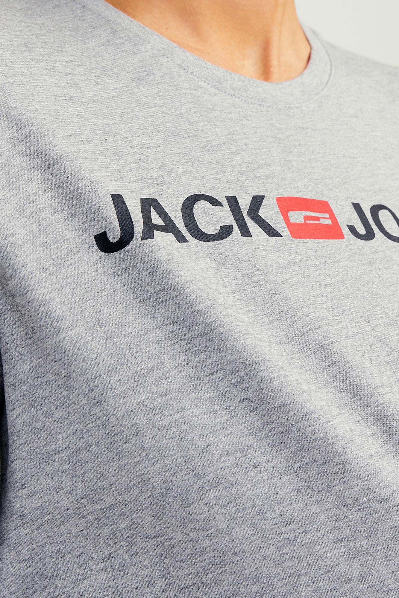 Jack & Jones Playera est&aacute;ndar fit gris