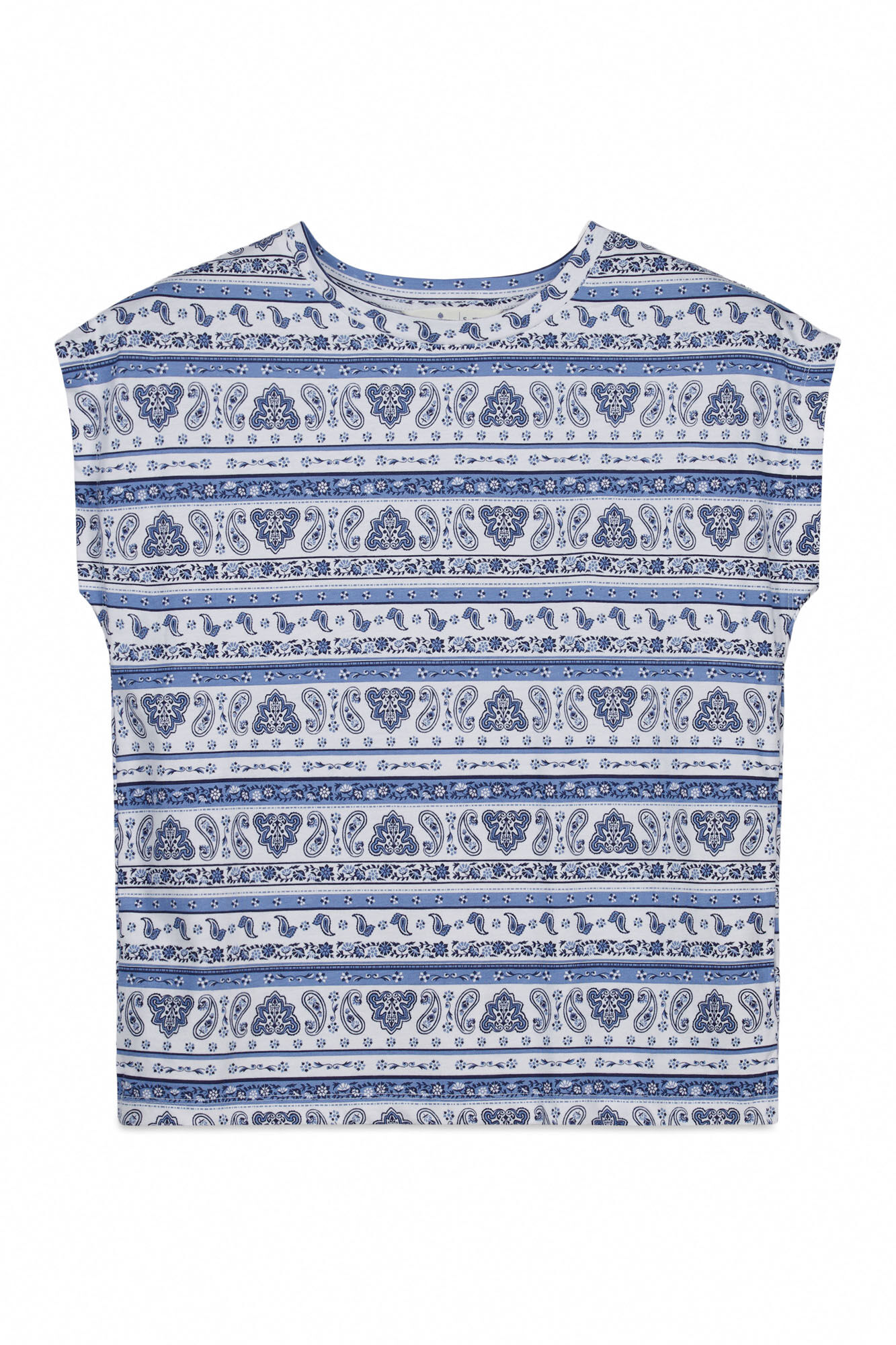Springfield Playera de manga corta estampada azul mezcla