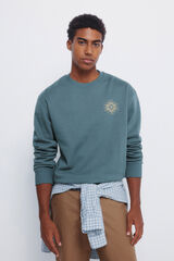 Springfield Sudadera de cuello redondo ajustado Legend azul