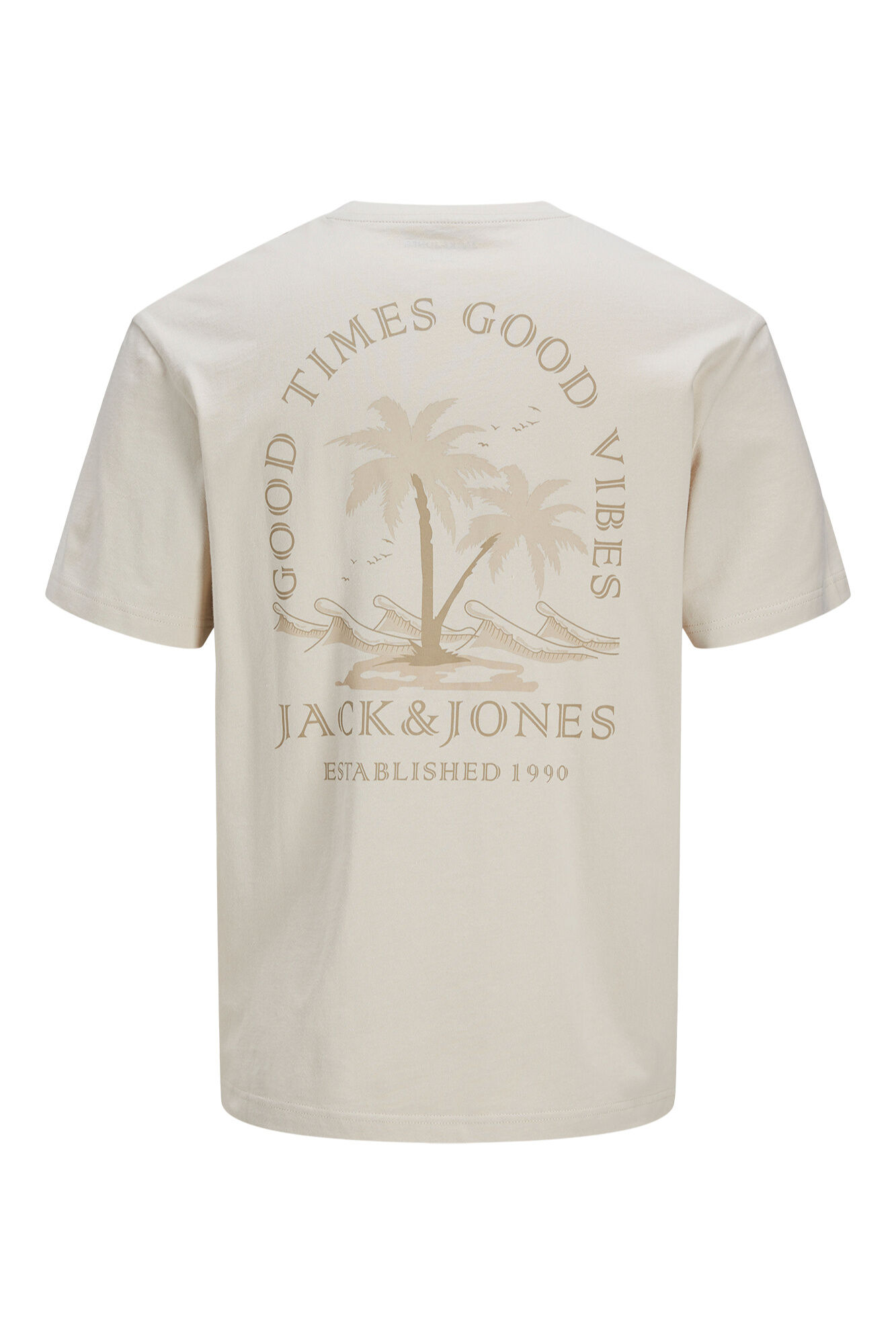 Jack & Jones Playera back print gris