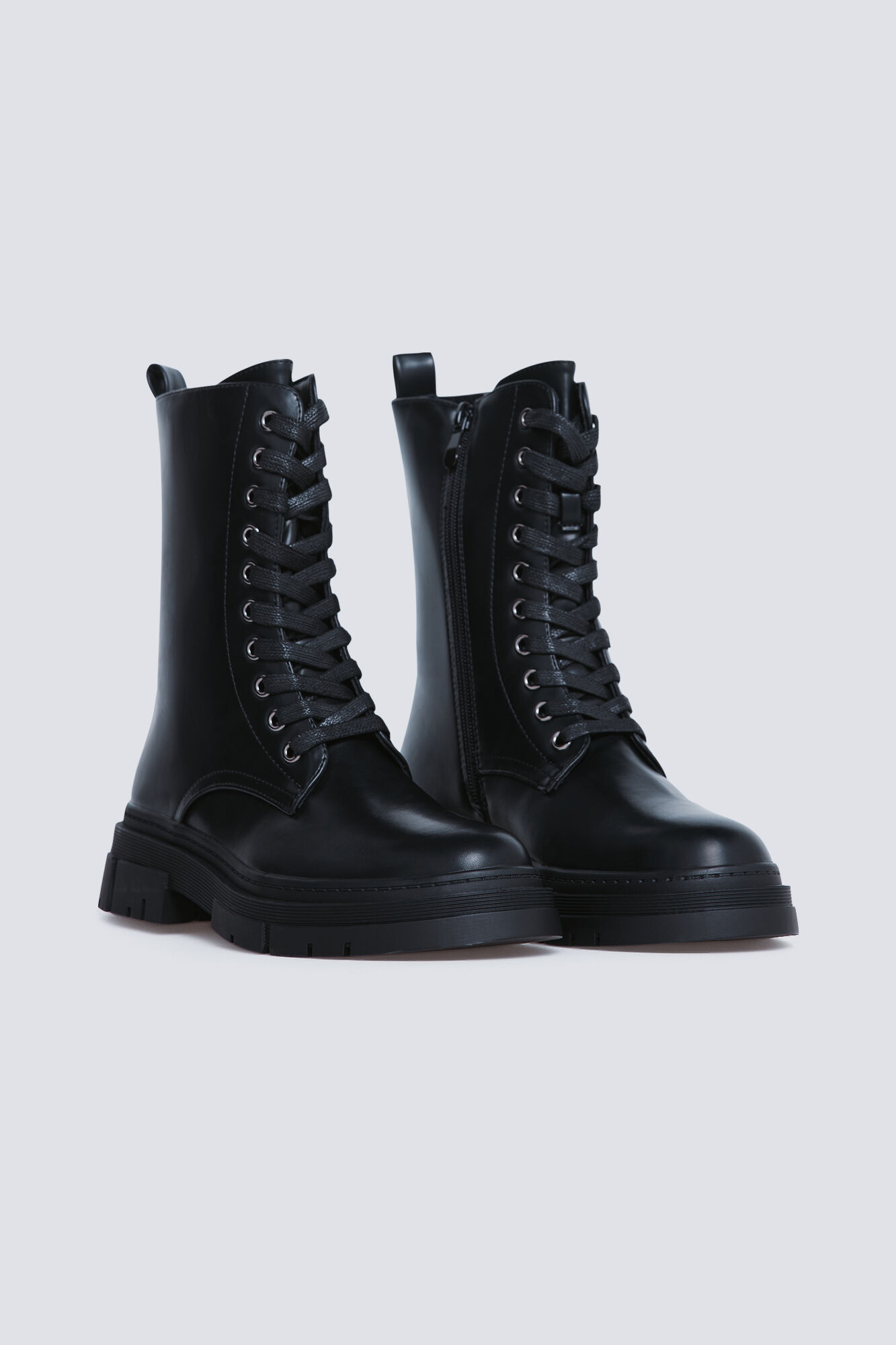 Springfield Botines militares cordones  negro