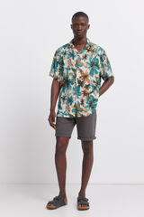 Springfield Bermudas 5 bolsillos lavadas slim fit gris