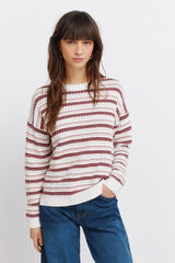 Springfield Su&eacute;ter de tejido de rayas rosa