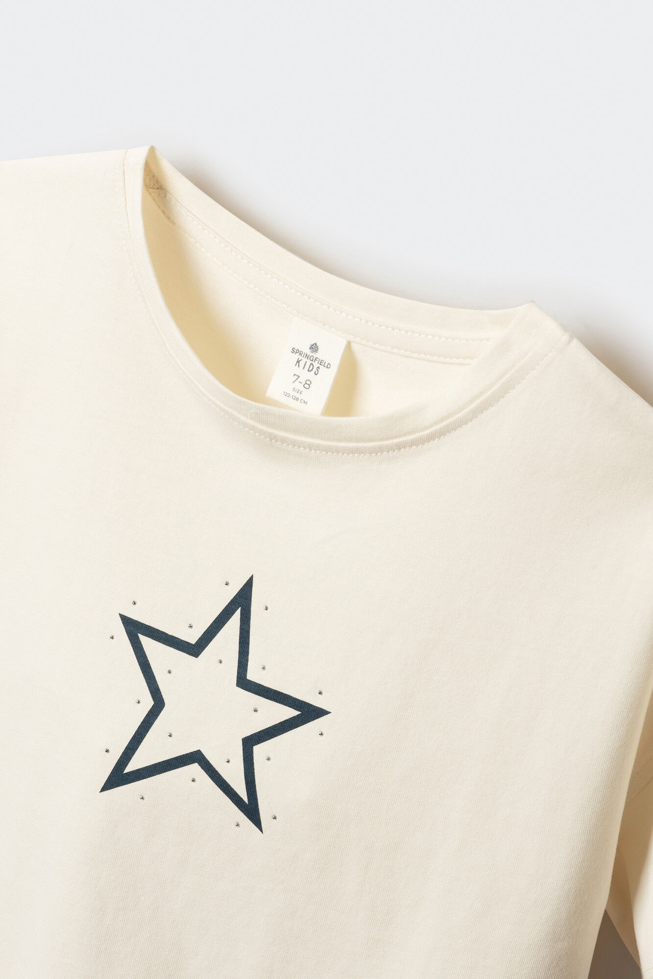Springfield Kids Playera manga corta estrella ni&ntilde;a. blanco