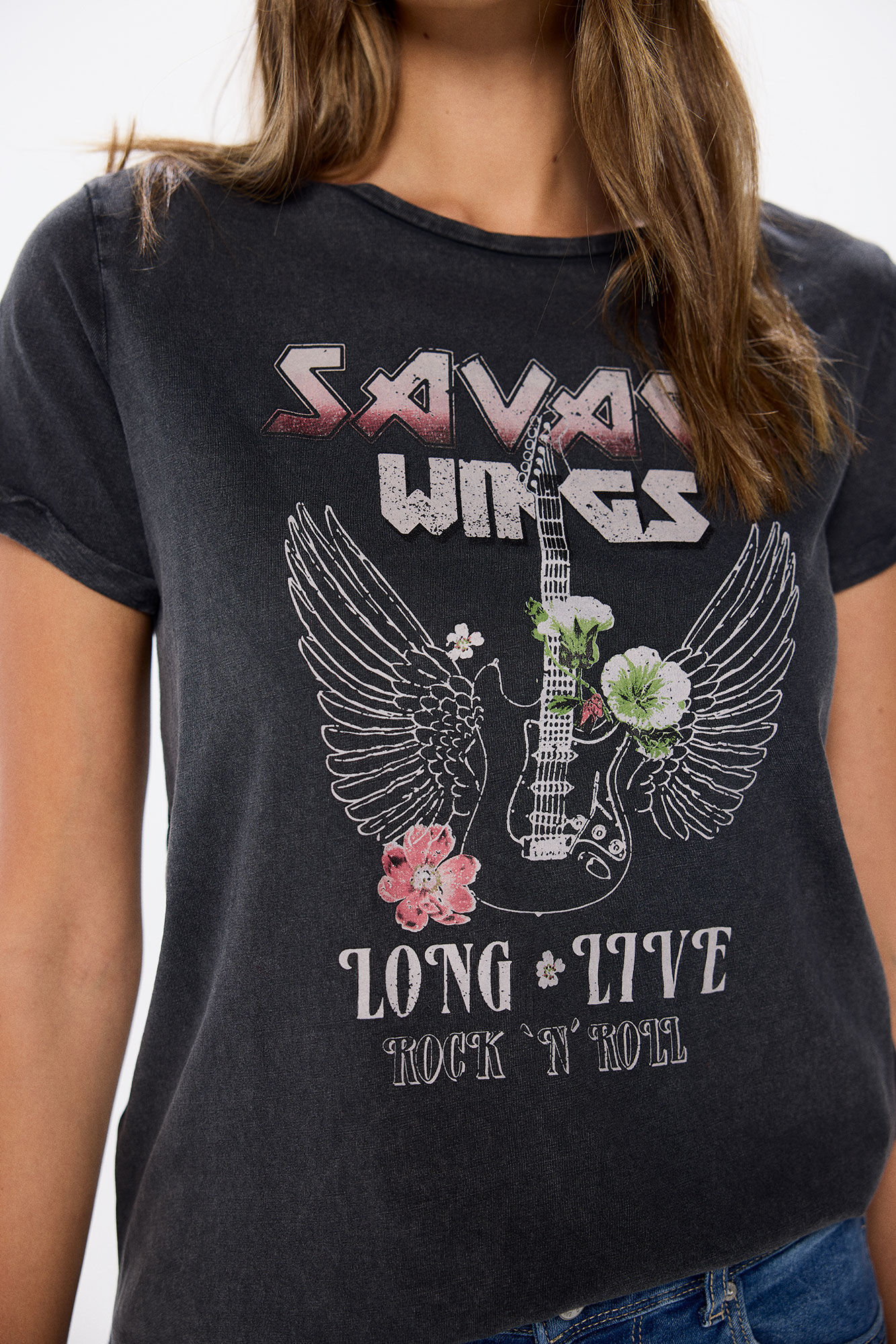 Springfield Playera "savage wings" gris