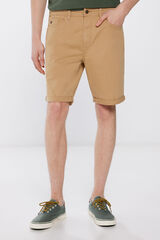 Springfield Bermuda ligera color slim fit beige medio