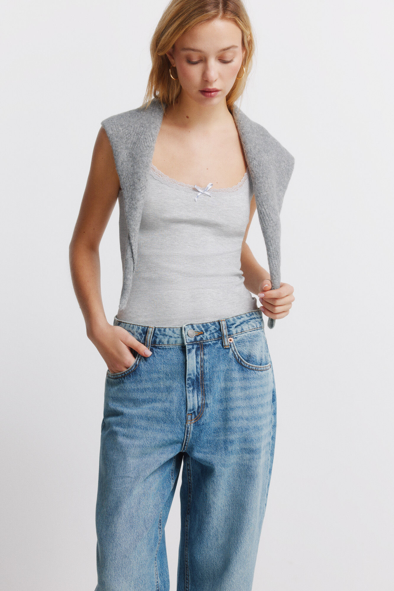 Springfield Jeans anchos azul