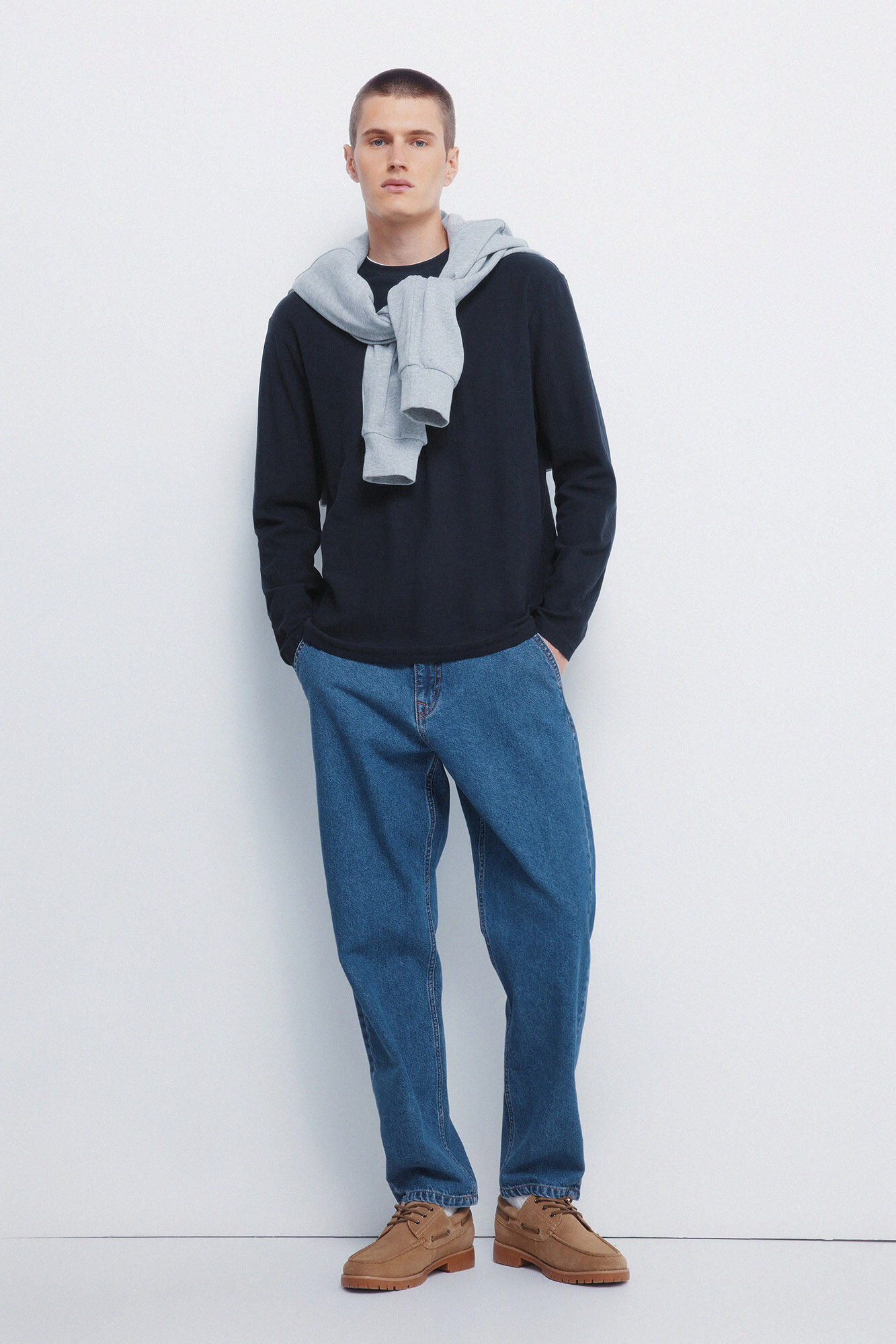 Springfield Camiseta doble tejido waffle azul