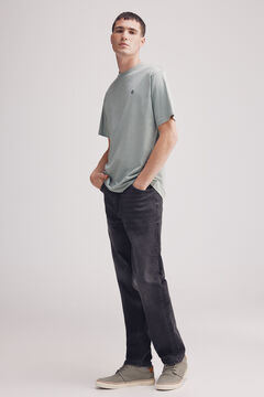 Springfield Playera básica cuello redondo verde