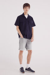 Springfield Bermuda en knit denim gris