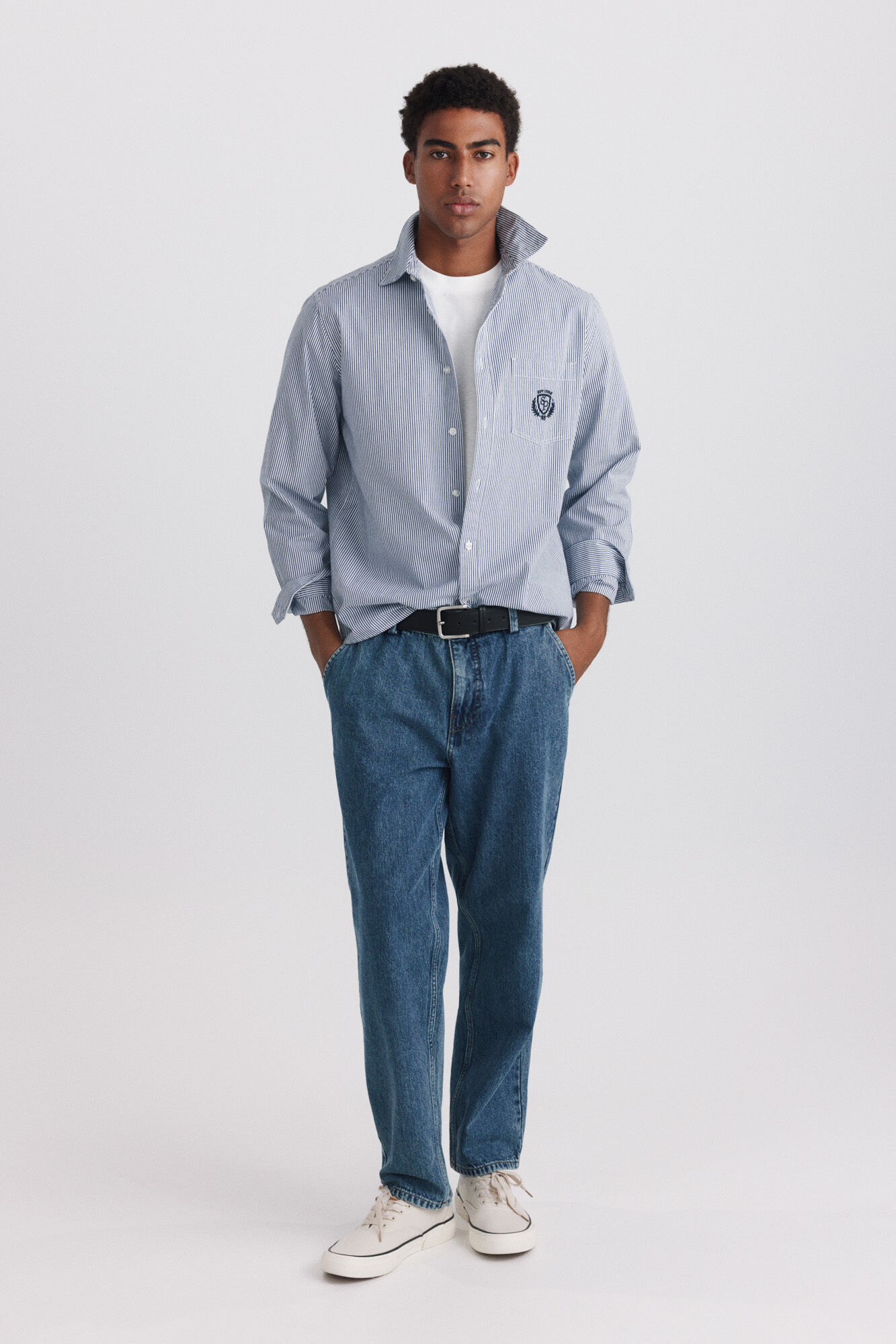 Springfield Pantal&oacute;n chino de mezclilla azul