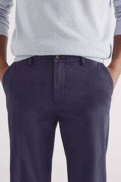 Springfield Pantalón chino slim fit color azul