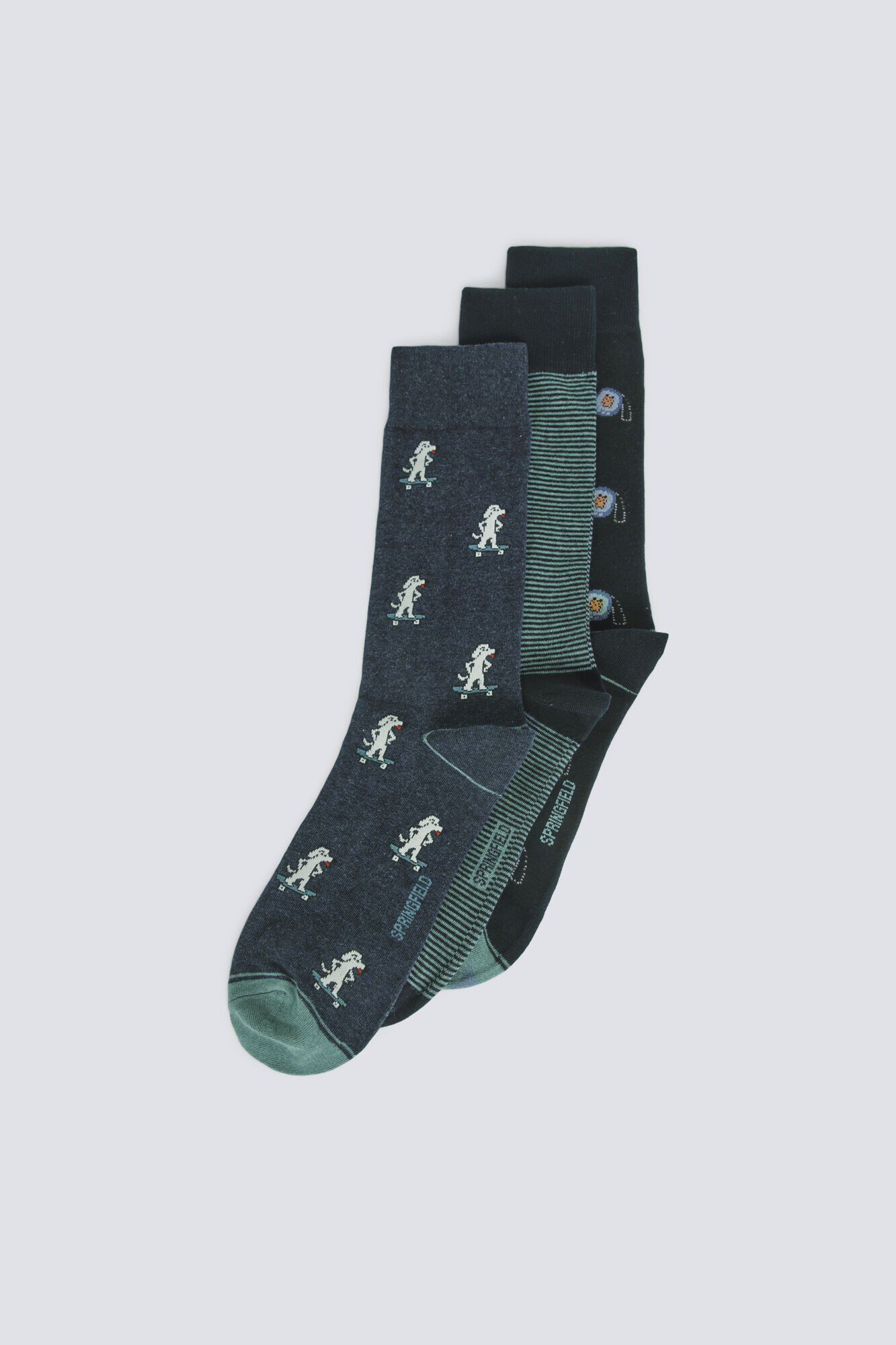 Springfield Pack 3 calcetines largos 90's