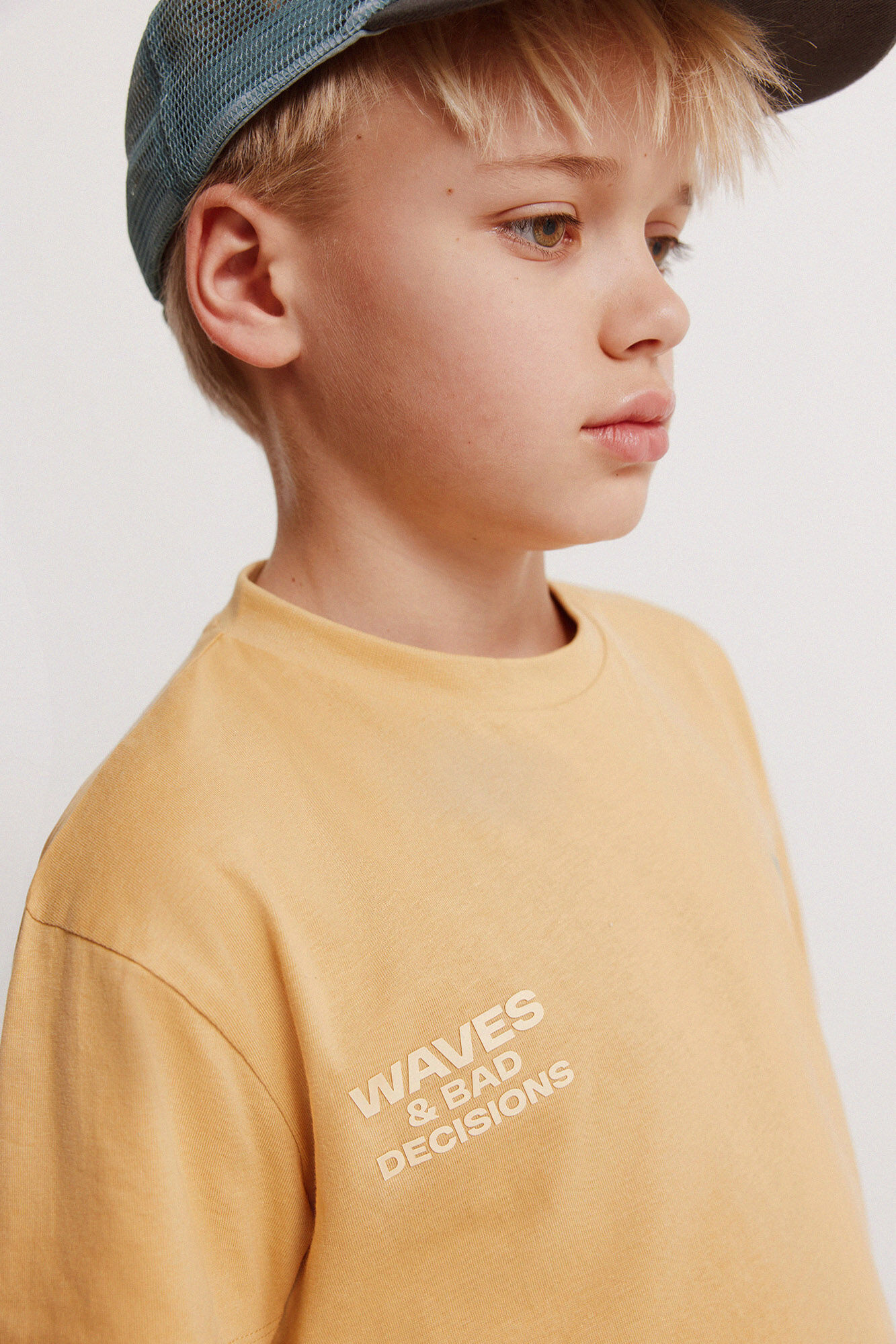Springfield Kids Playera manga corta de olas para ni&ntilde;o amarillo