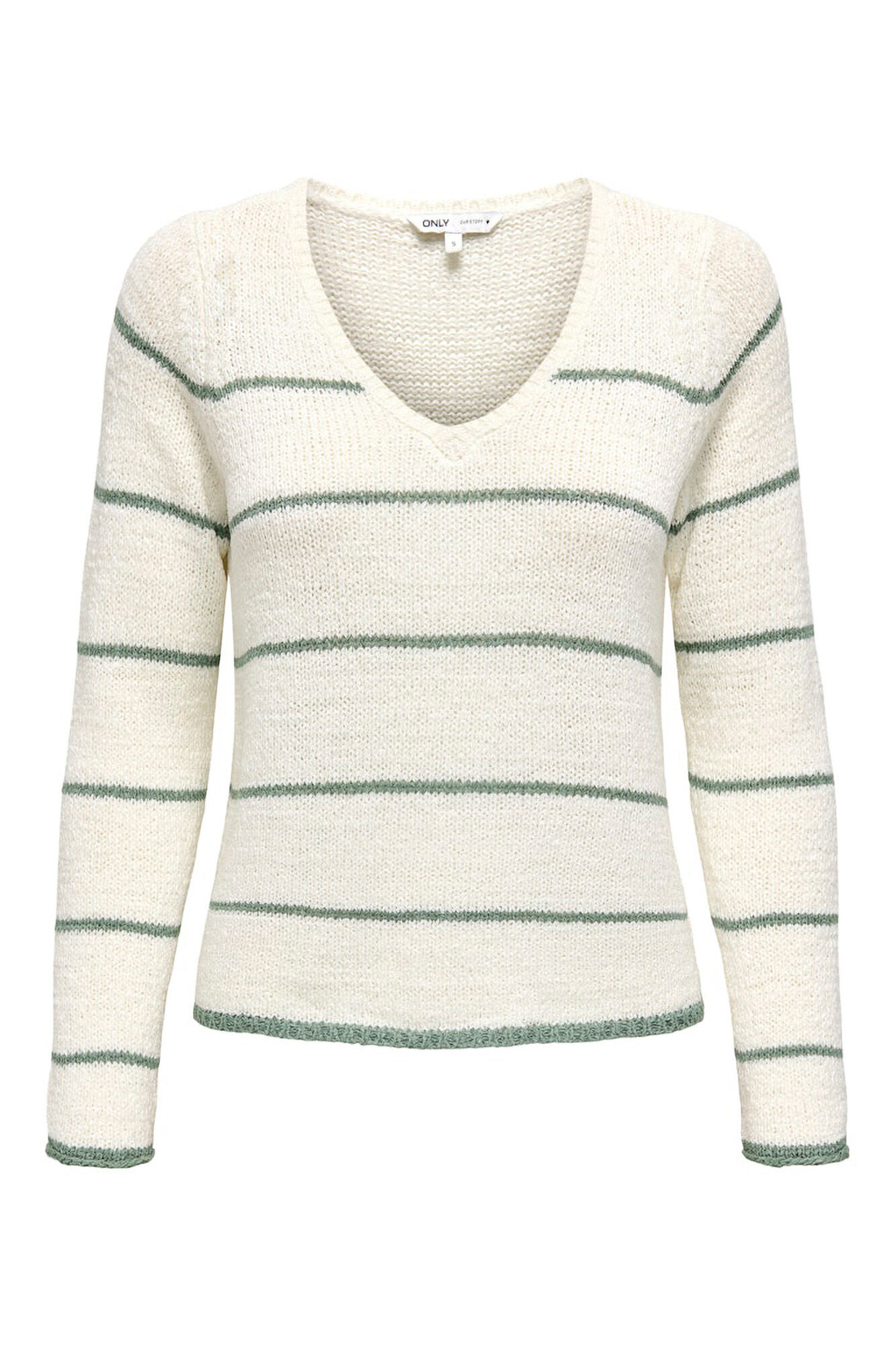 Only Su&eacute;tere de cuello de pico natural