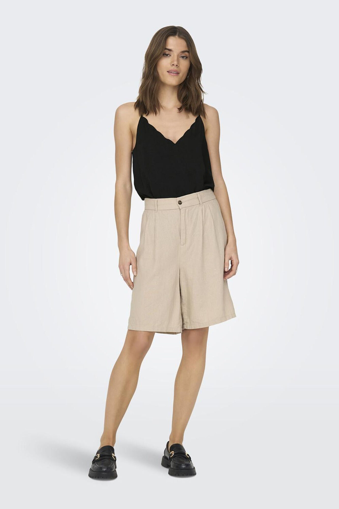 Only Top lencero ribeteado. negro