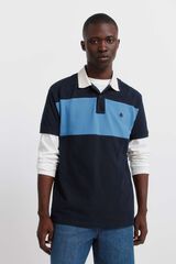 Springfield Polo corte posicional regular fit de piqu&eacute; azul
