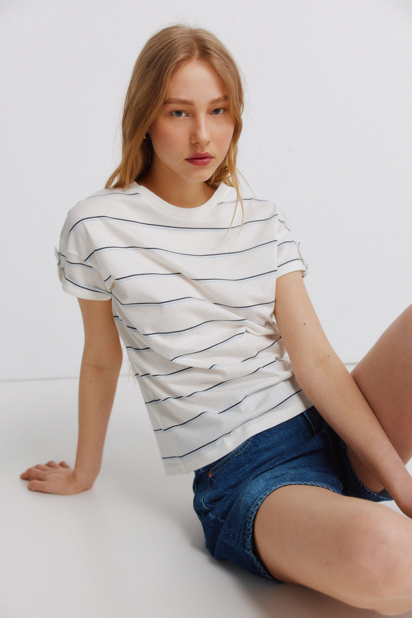 Springfield Playera de manga corta a rayas