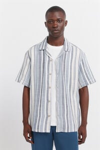 Springfield Camisa de manga corta de rayas r&uacute;stica