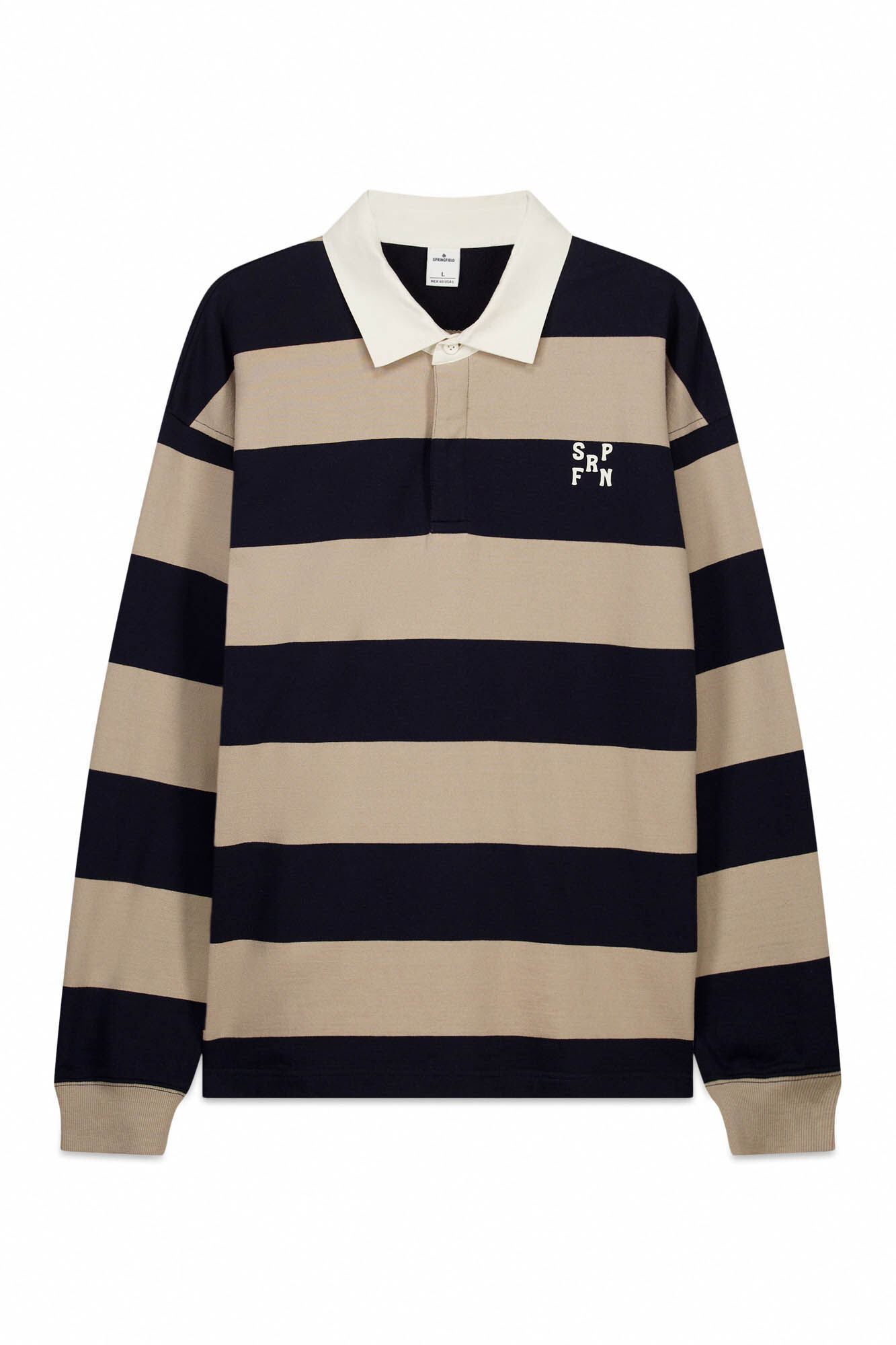 Springfield Polo rugby manga larga a rayas azul
