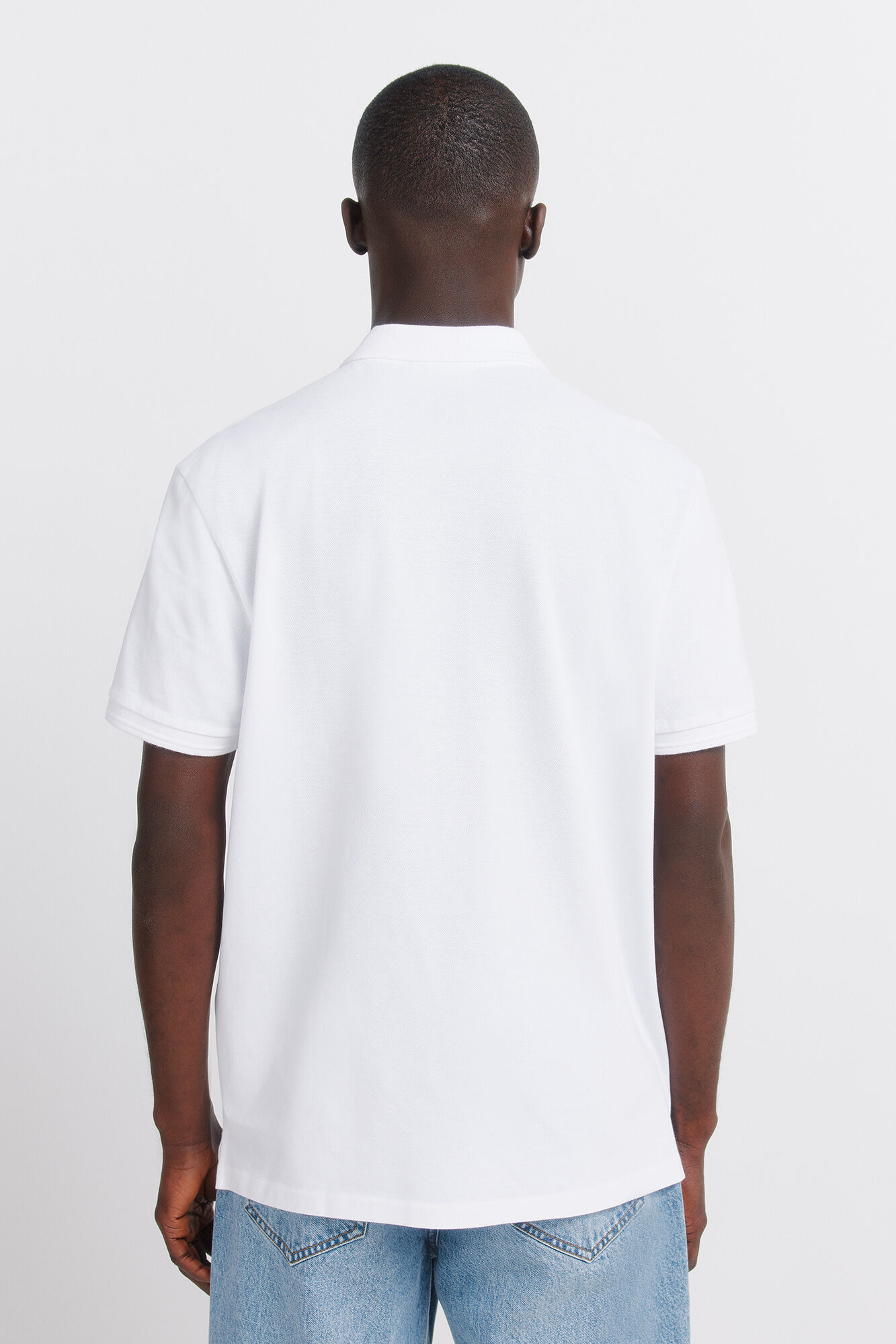 Springfield Polo de piqu&eacute; de rayas estampadas regular fit azulado