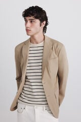 Springfield Blazer de algod&oacute;n beige