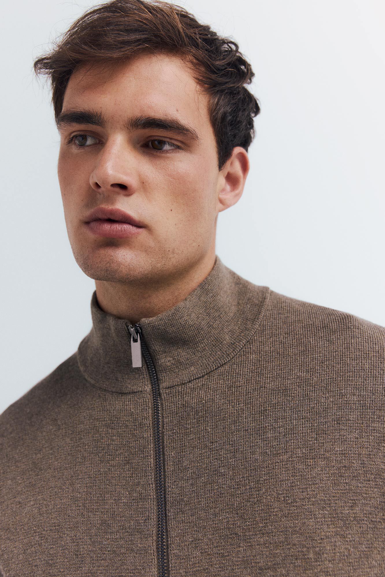 Springfield C&aacute;rdigan con cierre Milano caf&eacute;