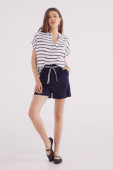 Springfield Shorts cinturón rústico algodón estampado