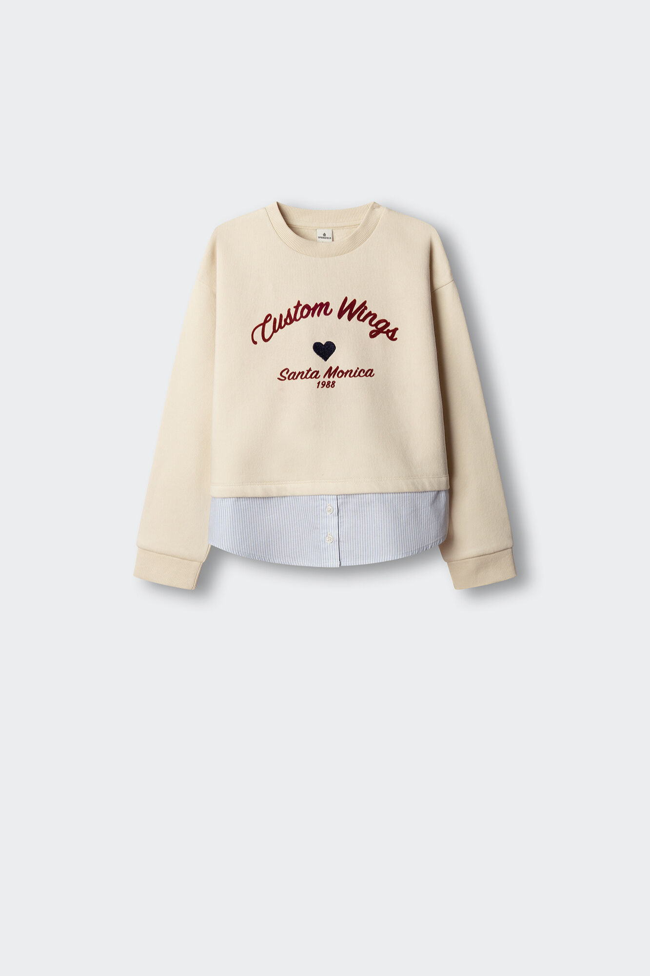 Springfield Kids Sudadera bimateria varsity ni&ntilde;a