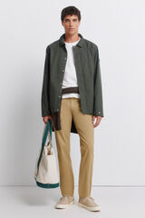 Springfield Pantal&oacute;n de 5 bolsillos lavado slim fit beige