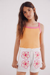 Springfield Top tirantes tejido niña naranja
